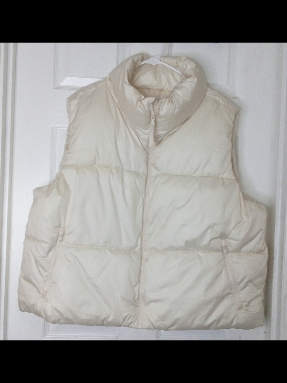 Old Navy Cream Quilted Vest - Lightweight Sleeveless Layer
